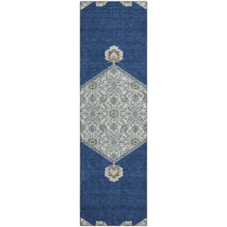 Piper Looms Mayfield Oriental AMF1011 Navy Machine Washable Area Rug Runner Main Image