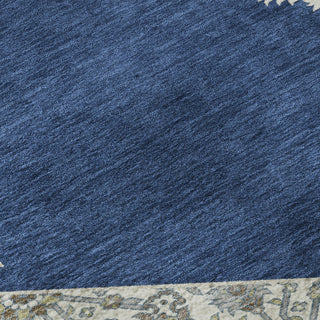 Piper Looms Mayfield Oriental AMF1011 Navy Machine Washable Area Rug Swatch Image
