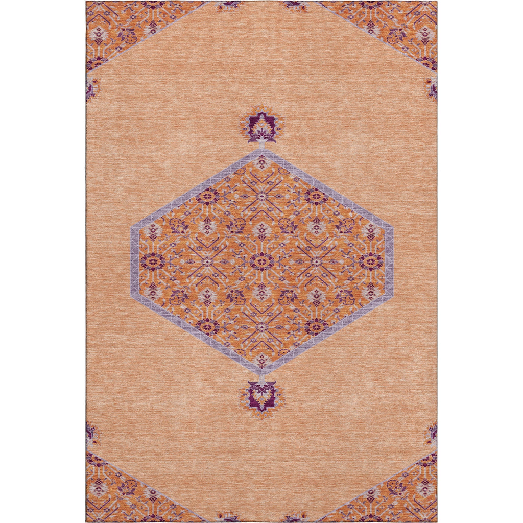 Piper Looms Mayfield Oriental AMF1011 Peach Machine Washable Area Rug main image