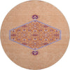 Piper Looms Mayfield Oriental AMF1011 Peach Machine Washable Area Rug Round Main Image