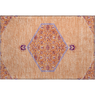 Piper Looms Mayfield Oriental AMF1011 Peach Machine Washable Area Rug Scatter Main Image