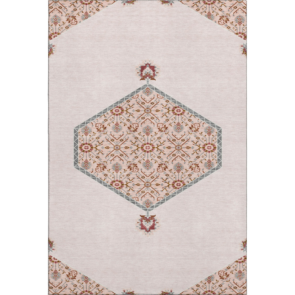 Piper Looms Mayfield Oriental AMF1011 Pink Machine Washable Area Rug main image
