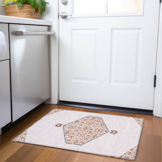 Piper Looms Mayfield Oriental AMF1011 Pink Machine Washable Area Rug Scatter Lifestyle Image Feature