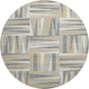 Piper Looms Mayfield Squares AMF1012 Beige Machine Washable Area Rug Round Main Image