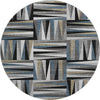 Piper Looms Mayfield Squares AMF1012 Black Machine Washable Area Rug Round Main Image