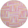 Piper Looms Mayfield Squares AMF1012 Blush Machine Washable Area Rug Round Main Image