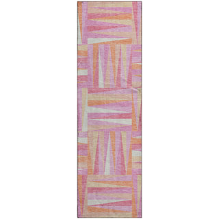 Piper Looms Mayfield Squares AMF1012 Blush Machine Washable Area Rug Runner Main Image
