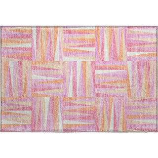 Piper Looms Mayfield Squares AMF1012 Blush Machine Washable Area Rug Scatter Main Image