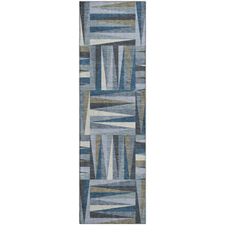 Piper Looms Mayfield Squares AMF1012 Denim Machine Washable Area Rug Runner Main Image
