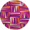 Piper Looms Mayfield Squares AMF1012 Garnet Machine Washable Area Rug Round Main Image