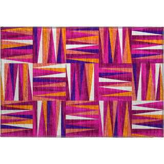 Piper Looms Mayfield Squares AMF1012 Garnet Machine Washable Area Rug Scatter Main Image
