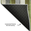 Piper Looms Mayfield Squares AMF1012 Green Machine Washable Area Rug Backing Image
