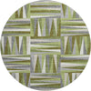 Piper Looms Mayfield Squares AMF1012 Green Machine Washable Area Rug Round Main Image
