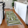 Piper Looms Mayfield Squares AMF1012 Green Machine Washable Area Rug Runner Lifestyle Image Feature