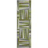 Piper Looms Mayfield Squares AMF1012 Green Machine Washable Area Rug Runner Main Image