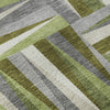 Piper Looms Mayfield Squares AMF1012 Green Machine Washable Area Rug Swatch Image