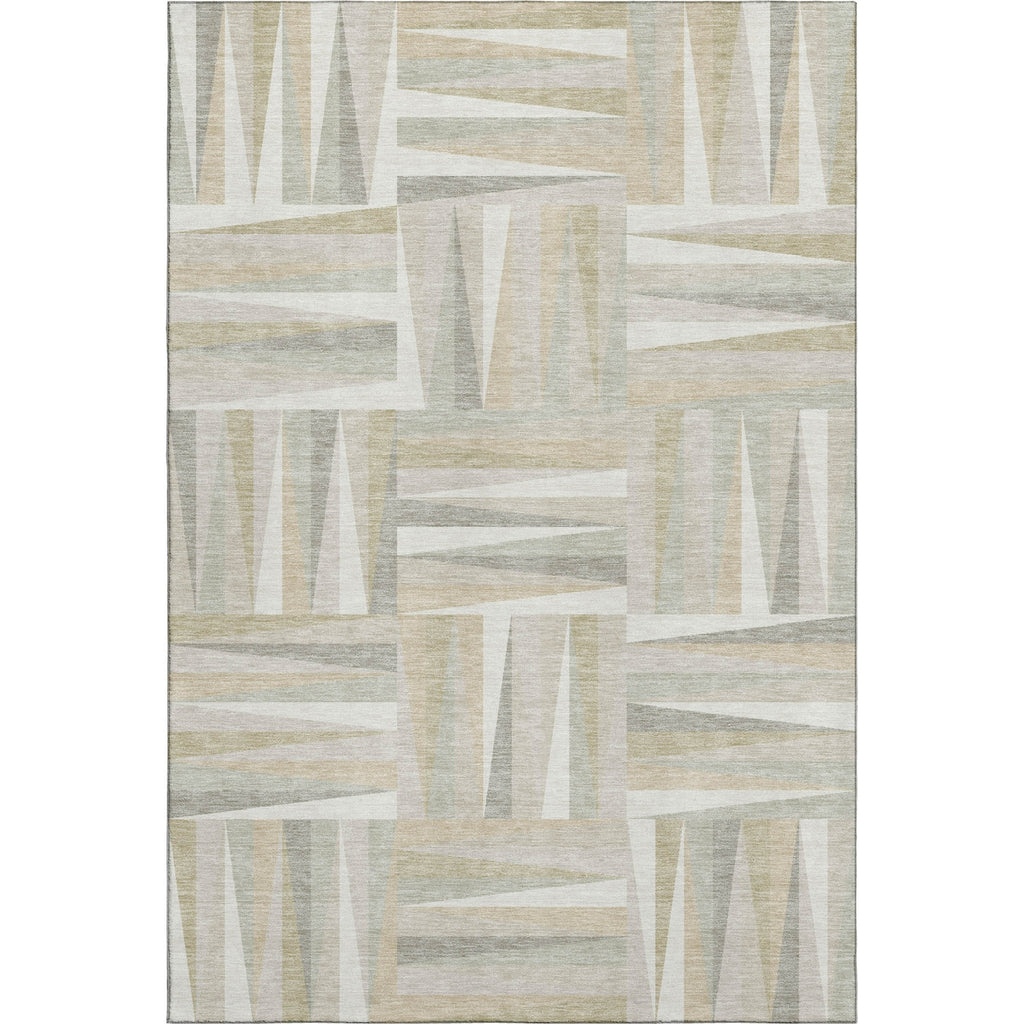 Piper Looms Mayfield Squares AMF1012 Ivory Machine Washable Area Rug main image