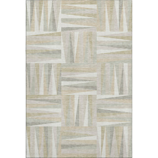 Piper Looms Mayfield Squares AMF1012 Ivory Machine Washable Area Rug main image