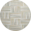 Piper Looms Mayfield Squares AMF1012 Ivory Machine Washable Area Rug Round Main Image