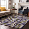 Piper Looms Mayfield Squares AMF1012 Lavender Machine Washable Area Rug Lifestyle Image Feature