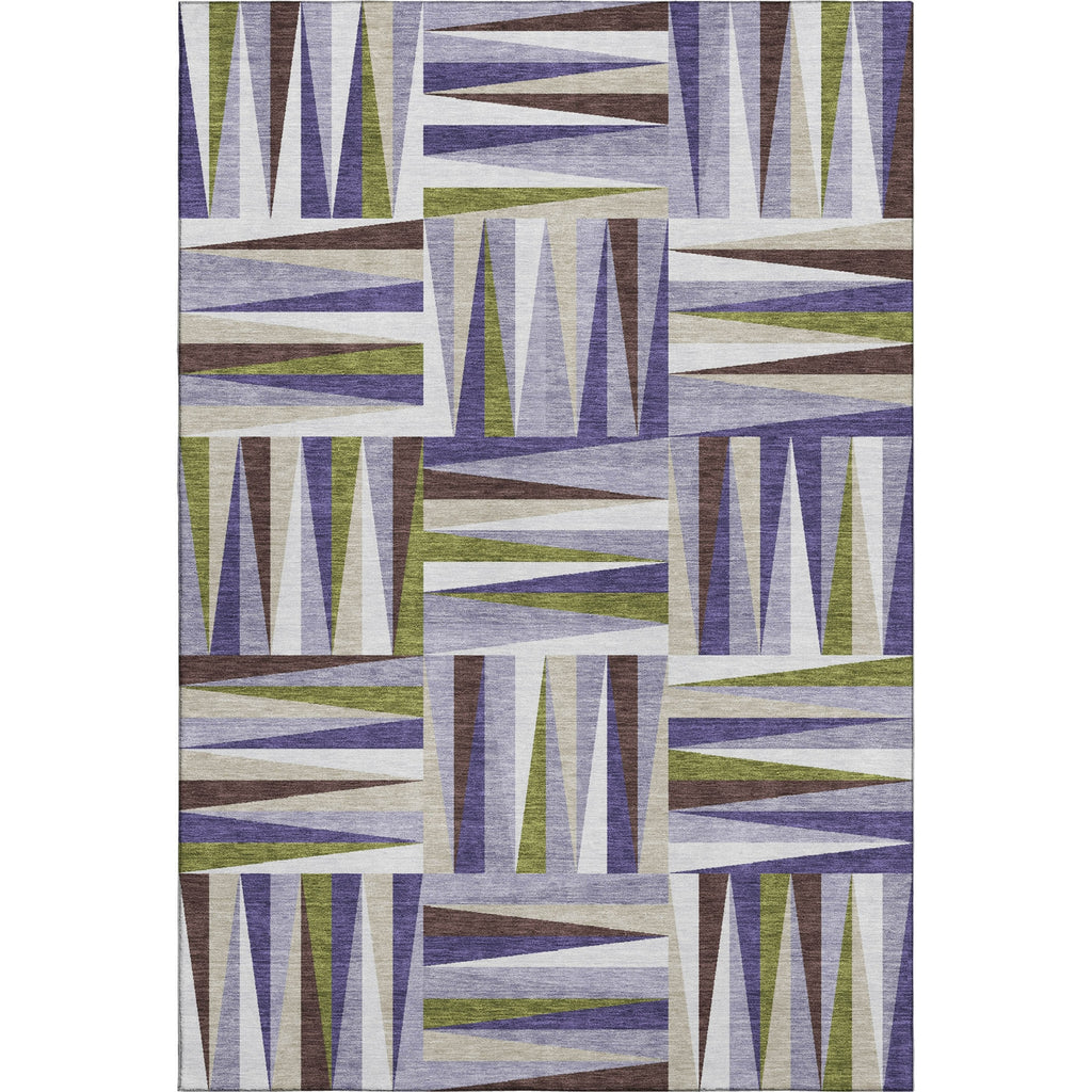 Piper Looms Mayfield Squares AMF1012 Lavender Machine Washable Area Rug main image