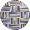 Piper Looms Mayfield Squares AMF1012 Lavender Machine Washable Area Rug Round Main Image