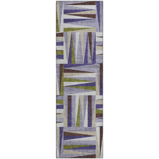 Piper Looms Mayfield Squares AMF1012 Lavender Machine Washable Area Rug Runner Main Image