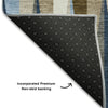 Piper Looms Mayfield Squares AMF1012 Navy Machine Washable Area Rug Backing Image