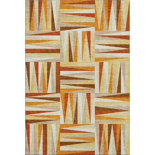 Piper Looms Mayfield Squares AMF1012 Orange Machine Washable Area Rug main image