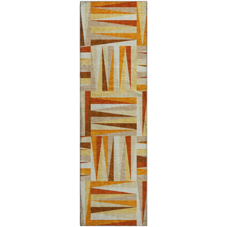 Piper Looms Mayfield Squares AMF1012 Orange Machine Washable Area Rug Runner Main Image