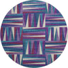 Piper Looms Mayfield Squares AMF1012 Purple Machine Washable Area Rug Round Main Image