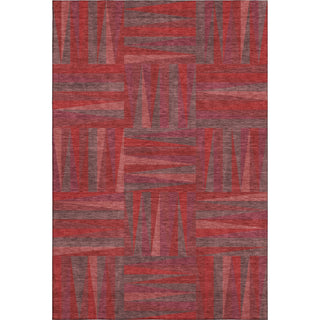 Piper Looms Mayfield Squares AMF1012 Red Machine Washable Area Rug main image