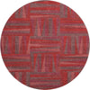 Piper Looms Mayfield Squares AMF1012 Red Machine Washable Area Rug Round Main Image