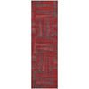 Piper Looms Mayfield Squares AMF1012 Red Machine Washable Area Rug Runner Main Image