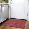 Piper Looms Mayfield Squares AMF1012 Red Machine Washable Area Rug Scatter Lifestyle Image Feature