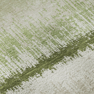 Piper Looms Mayfield Stripes AMF1013 Aloe Machine Washable Area Rug Swatch Image