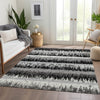 Piper Looms Mayfield Stripes AMF1013 Black Machine Washable Area Rug Lifestyle Image Feature