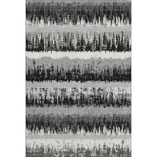 Piper Looms Mayfield Stripes AMF1013 Black Machine Washable Area Rug main image