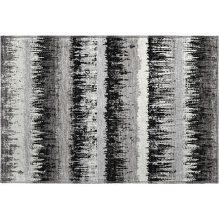 Piper Looms Mayfield Stripes AMF1013 Black Machine Washable Area Rug Scatter Main Image