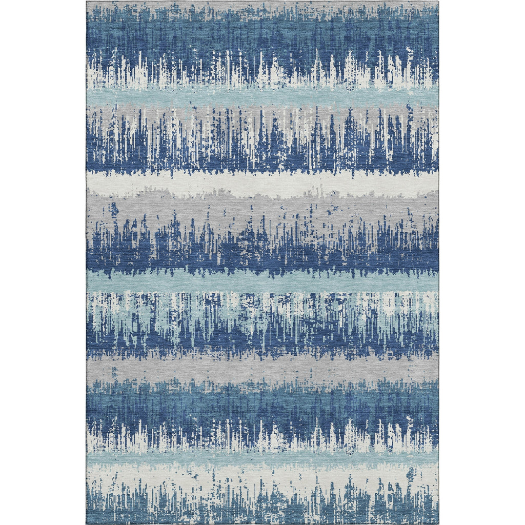 Piper Looms Mayfield Stripes AMF1013 Blue Machine Washable Area Rug main image