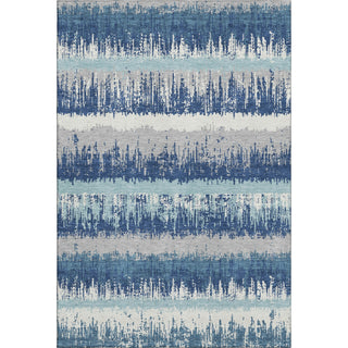 Piper Looms Mayfield Stripes AMF1013 Blue Machine Washable Area Rug main image