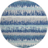 Piper Looms Mayfield Stripes AMF1013 Blue Machine Washable Area Rug Round Main Image