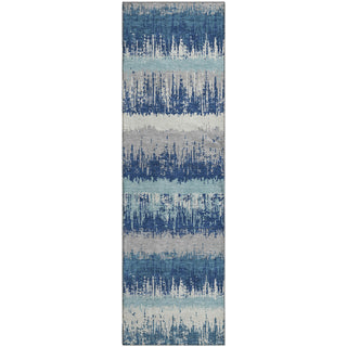 Piper Looms Mayfield Stripes AMF1013 Blue Machine Washable Area Rug Runner Main Image