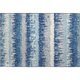 Piper Looms Mayfield Stripes AMF1013 Blue Machine Washable Area Rug Scatter Main Image
