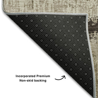 Piper Looms Mayfield Stripes AMF1013 Brown Machine Washable Area Rug Backing Image