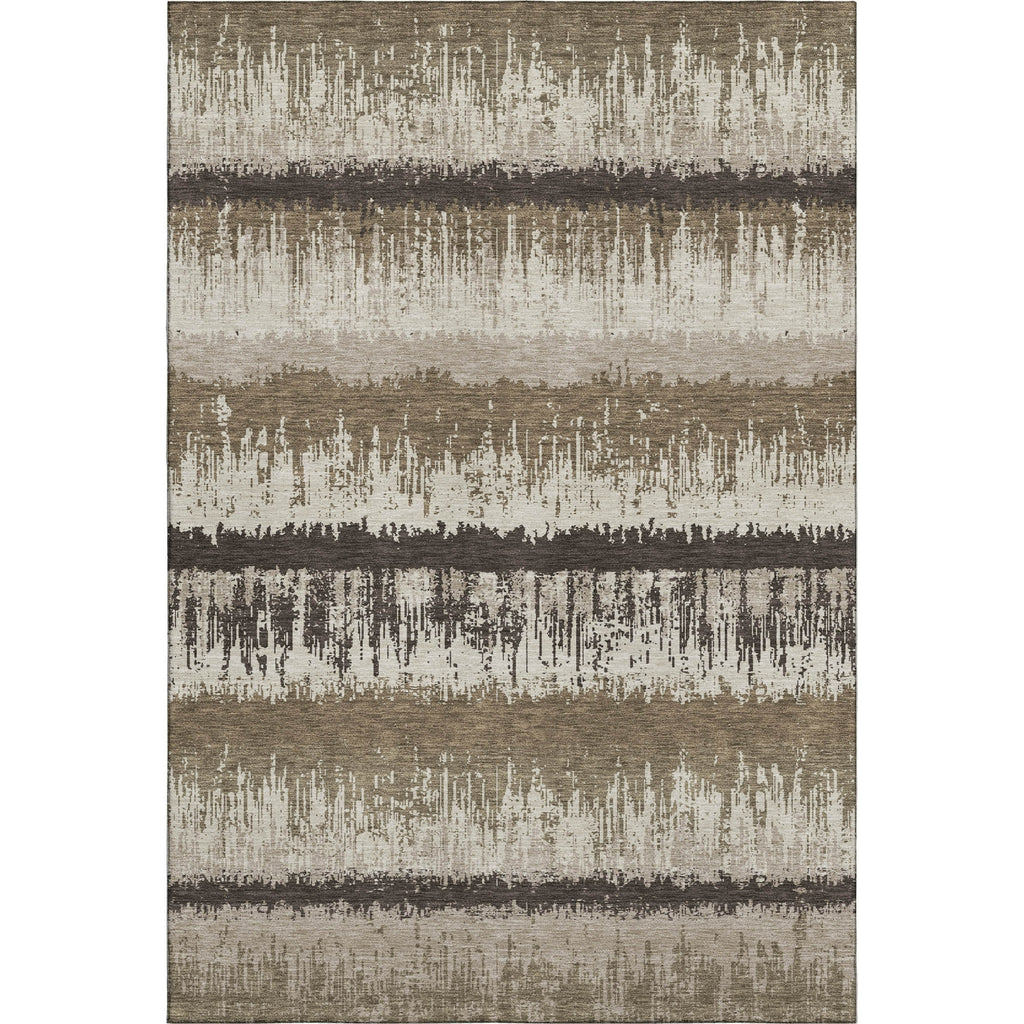 Piper Looms Mayfield Stripes AMF1013 Brown Machine Washable Area Rug main image