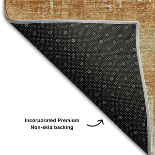 Piper Looms Mayfield Stripes AMF1013 Copper Machine Washable Area Rug Backing Image