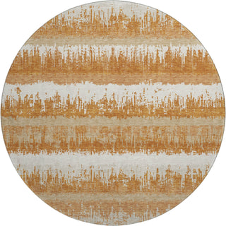 Piper Looms Mayfield Stripes AMF1013 Copper Machine Washable Area Rug Round Main Image