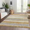 Piper Looms Mayfield Stripes AMF1013 Gold Machine Washable Area Rug Lifestyle Image Feature
