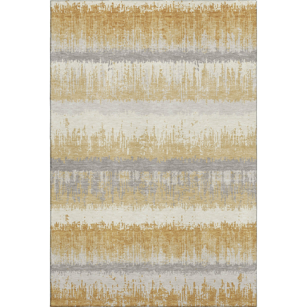 Piper Looms Mayfield Stripes AMF1013 Gold Machine Washable Area Rug main image